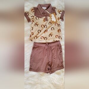 Angel Dear Horseshoe Top and Shorts set
